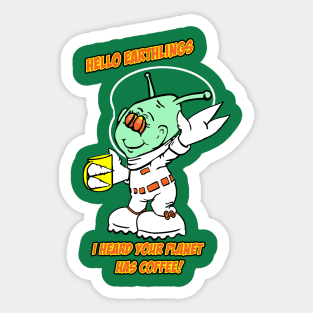 Hello Earthlings Sticker